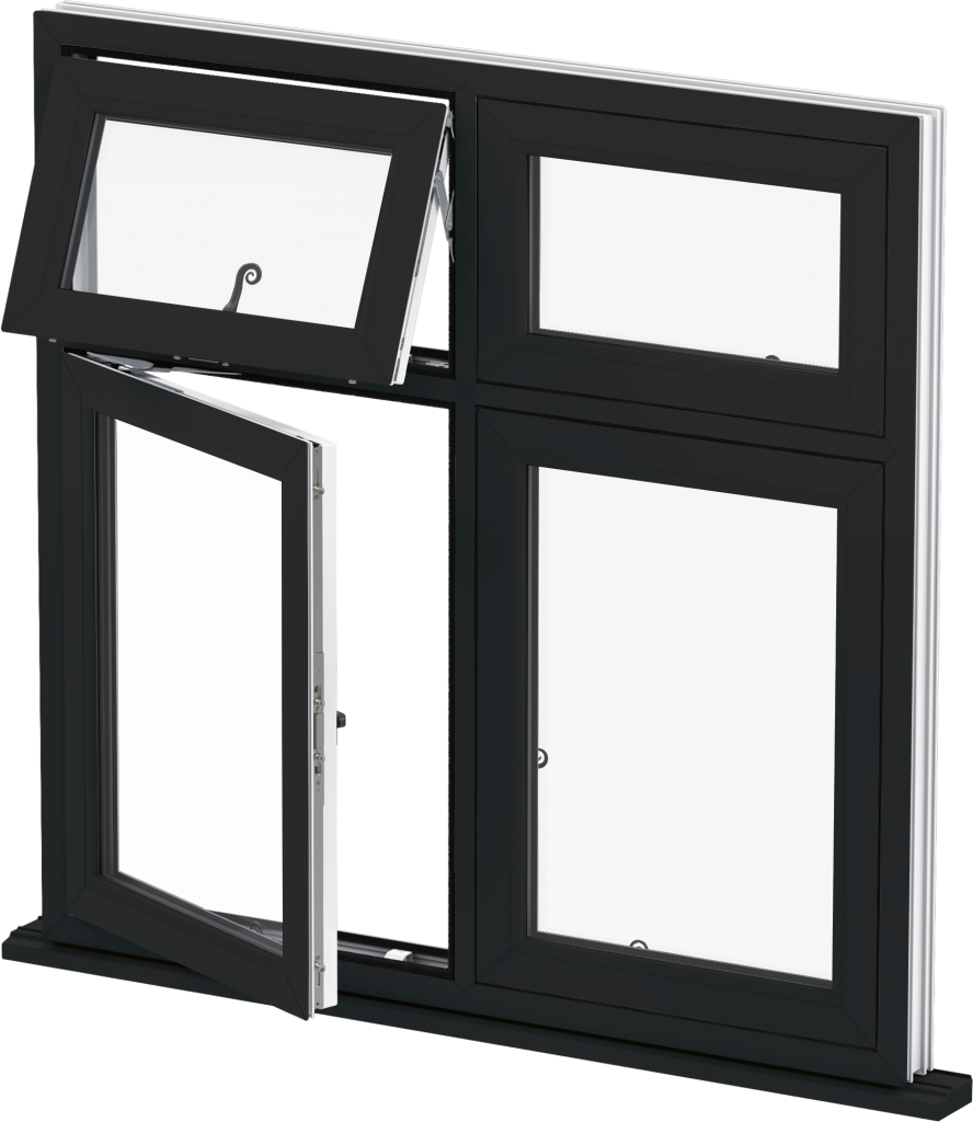 flush sash black
