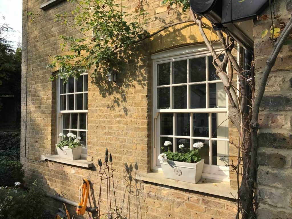 double glazed white sash windows