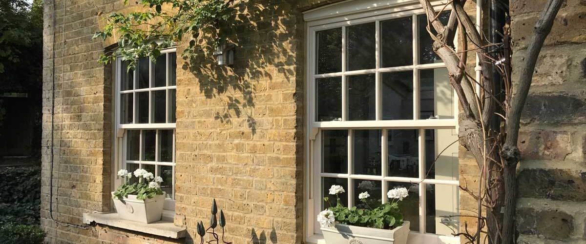 double glazed white sash windows