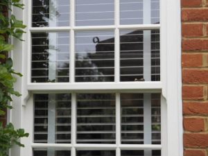 close up of uPVC sash window